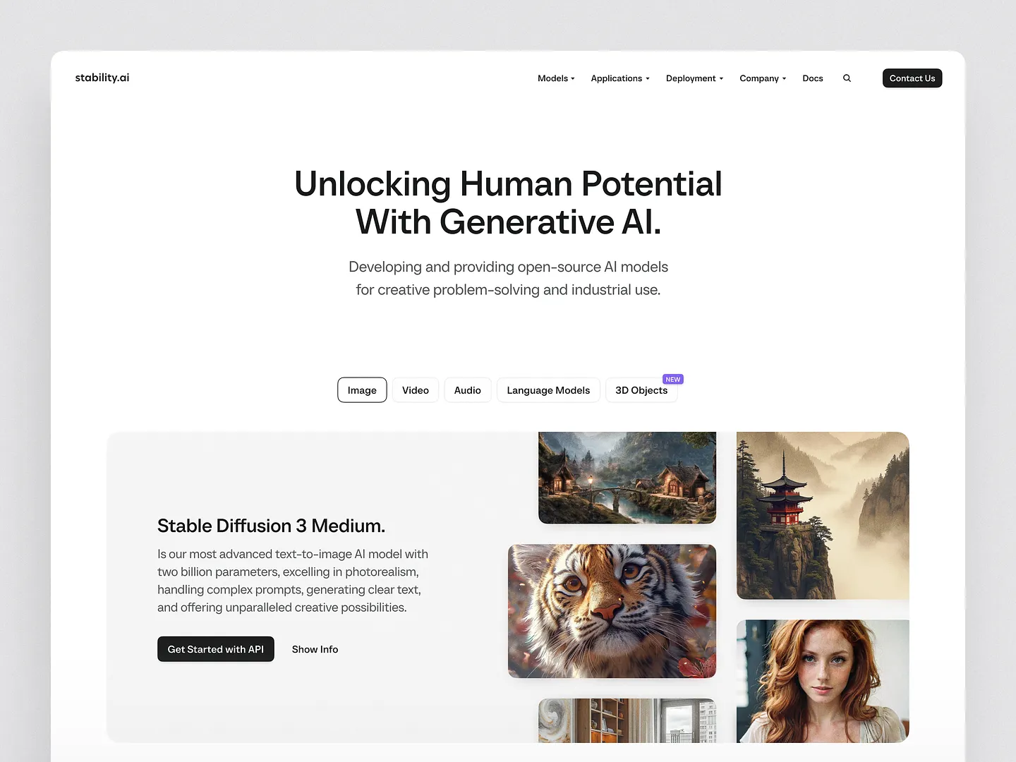 Innovative Content Creator Website for Generative AI Solutions