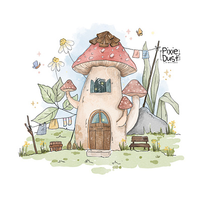 Mushroom house artists artwork childrens book cute art design digital art drawings illustration illustrator kids kids illustrator love picture book illustrations picture books procreate