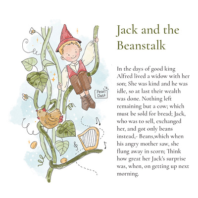 Jack and the beanstalk artist childrens book design digital graphic design illustration illustrations illustrator kids kids illustrator picture book illustrations picture book illustrator procreate watercolor