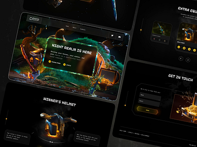 Web UI Design for CAMP - P2E Game Website Page creative website game game animation game dashboard game developer portfolio game interface game landing page game menu game page game ui game website gameing gaming branding hire nft artist hire ui ux designer hire web designer ui ux design video game ui web design website banner