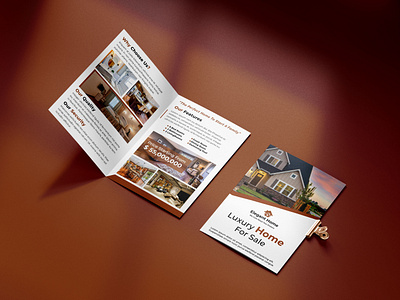 Real Estate Bi-fold Brochure Design bi fold brochure brochure brochure design catalogue company profile home sale indesign template real estate real estate agent real estate brochure real state design