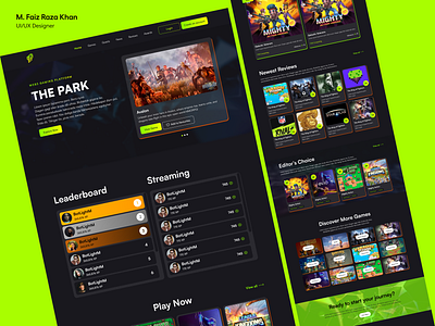 Gaming Landing Page crypto design games gaming gaming landing page landing page nft ui ui design ux ux design web 3.0 web design