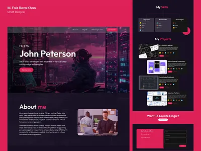 Portfolio Website career design landing page portfolio landing page portfolio website ui ui design ux ux design web design web developer work page