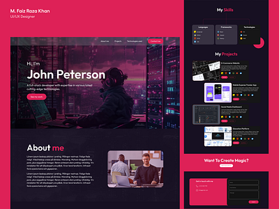 Portfolio Website career design landing page portfolio landing page portfolio website ui ui design ux ux design web design web developer work page