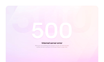 error 500 ☁️ 404 500 aesthetic clean empty state error 404 error 500 error state gradient orange pink purple ui