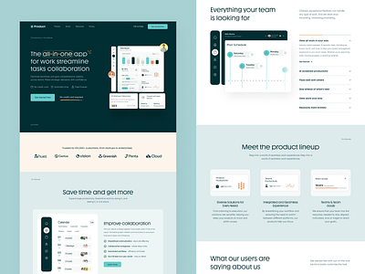 Project Management Website b2b design homepage landing page management planning website project management landing page saas saas landing page saas product saas website task management to do website tools ui ux web web design web3 website