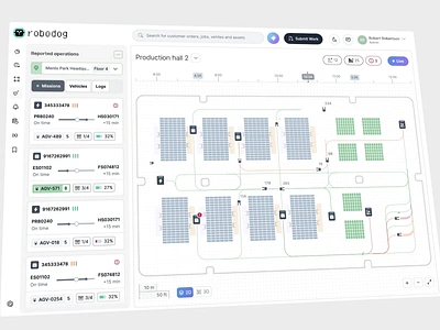 Automation Management Dashboard - Robodog admin dashboard analytic dashboard automated system automation dashboard automation tool computer science data interface enterprise ui management tool product design reports ui robotic ui saas design search ui smart design tech ui ui for dashboards vision system web app workflow design