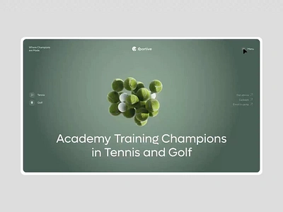 Sportive - Sport Academy Website 3d academy animation clean club coaching company website golf interactive website landing page program school sport sports website tennis tennis school tournament traning ui ux web design