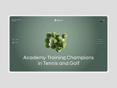 Sportive - Sport Academy Website 3d academy animation clean club coaching company website golf interactive website landing page program school sport sports website tennis tennis school tournament traning ui ux web design