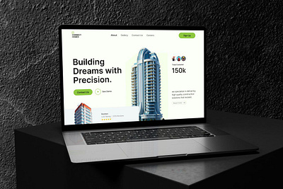 Connect Home - Construction Landing page design construction design landing page uiux web design website