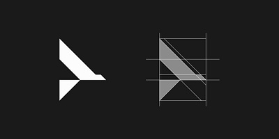 Falcon and Letter P Minimalist Logo Design Grid. bird logo brand identity branding falcon geometric grid system hawk identity letter p logo design logo grid minimalist modern monogram professional sleek smartlogo sophisticated symbolic unique