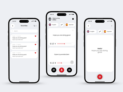 VocWave - AI Powered Language Translation Application app design illustration ui ux