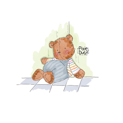 Teddy childrens book design digital art graphic design illustration illustrations illustrator kids kids illustrator picture book artist picture books procreate watercolor