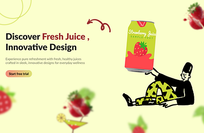 Naturally Fresh Juice- Design animation apple juice branding can discover drink healthy drink healthy juice juice strawberry juice ui web design