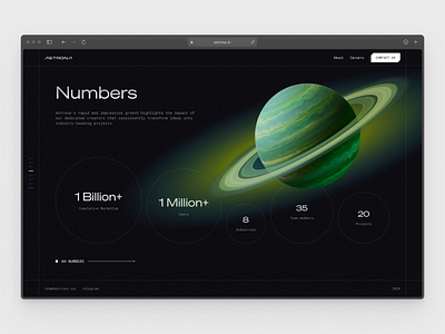 Astrona Numbers Page app branding design graphic design illustration logo typography ui ux vector