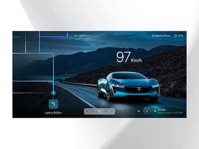 HMI - Futuristic Car Infotainment System app design car ui figma framer hmi product design ui ui design user experience ux web design