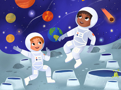 SPACE CHILDREN BOOK ILLUSTRATION book illustration character children children book illustration childrensbook illustration kidlitart picture book