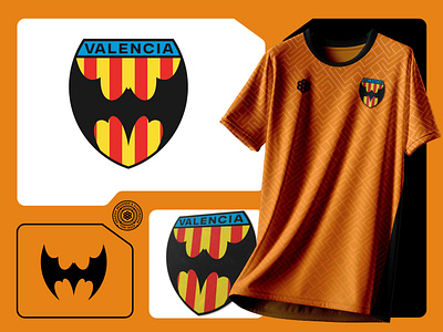 Valencia Rebrand badge ball bat crest design football illustration la liga logo murcielago rebrand soccer valencia valencia fc valencia futbol