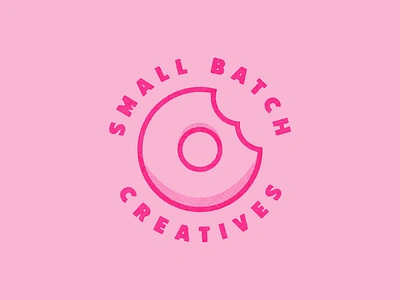 Small Batch Creatives • Logo Concept bakery brandidentity branding candy concept design donut doughnut graphic design logo microbrand pink startup vector