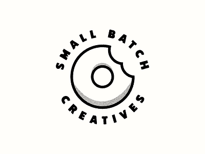 Small Batch Creatives • Logo Concept brandidentity branding concept design donut doughnut graphic design illustration logo mono screen print vector