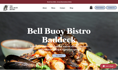 Website Design - Bell Buoy Bistro business website design restaurant website design wix