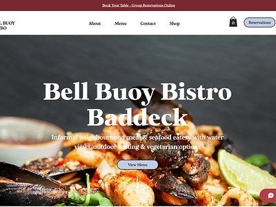 Website Design - Bell Buoy Bistro business website design restaurant website design wix