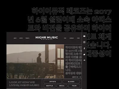 H1GHR MUSIC branding concept graphic design