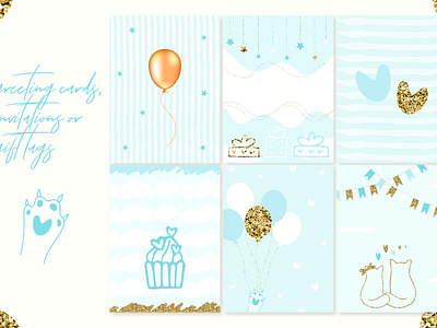 Greeting cards, invitation or gift tags graphic design illustration invitation print templates