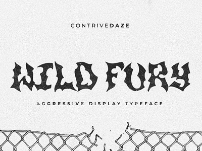 WILD FURY HARDCORE DISPLAY TYPEFACE aggressive black bold death distressed dramatic edgy graffiti groovy hardcore headline heavy metal rough style symbol tattoo typeface typographic typography