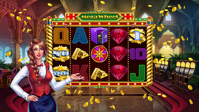 Mega wheel animated animation casino casinogames gambling game design gamedeveloper gaming onlineslots saleslots slot design slot game art slot machine slotmakers