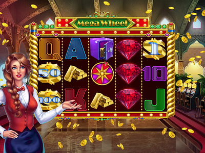 Mega wheel animated animation casino casinogames gambling game design gamedeveloper gaming onlineslots saleslots slot design slot game art slot machine slotmakers