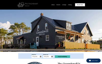 Website Design - The Groundswell Pub & Inn hotel inn online booking website design wix