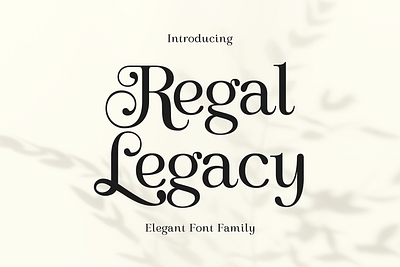 Regal Legacy - Elegant Typeface heritage luxury font wedding font