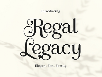 Regal Legacy - Elegant Typeface heritage luxury font wedding font