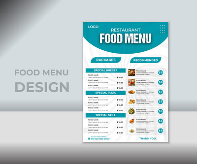 Restaurant Food Menu Design Template business corporate creative design food fresh graphic design menu modern