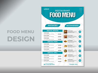 Restaurant Food Menu Design Template business corporate creative design food fresh graphic design menu modern