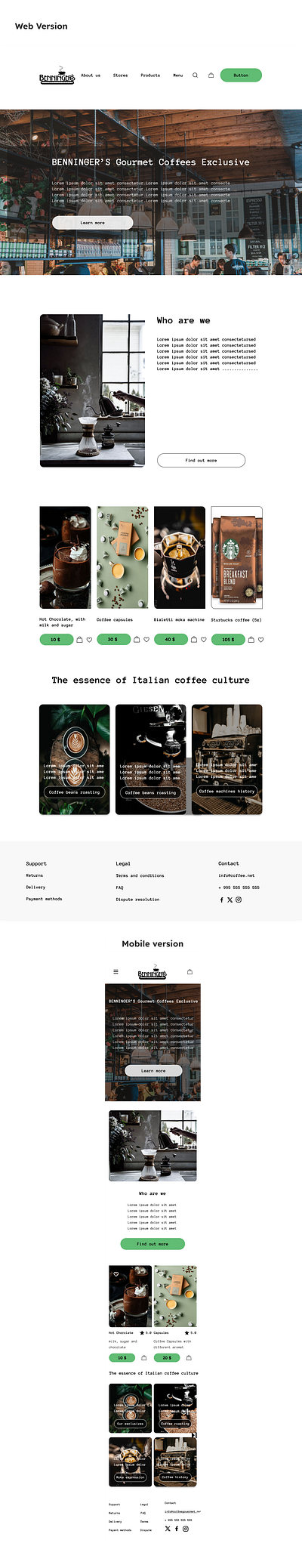 Coffee Shop ui