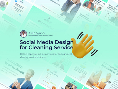 Social Media Design for Cleaning Service Business branding cleaning service business digital marketing graphic design instagram feed social media design