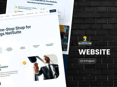 BlueCollar landing page product management user experience user interface ux ui web design website