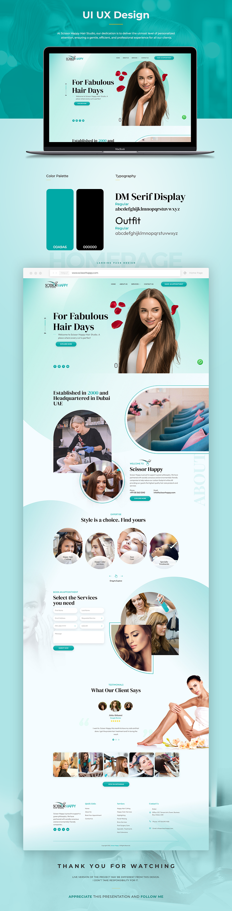 Scissor Happy Hair Studio by Imran Ahmad Khan on Dribbble