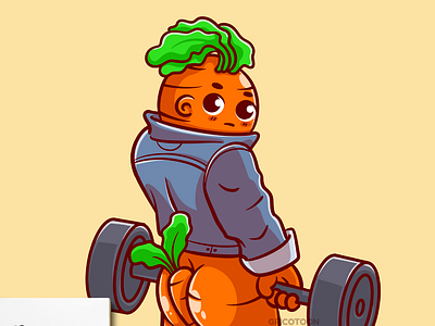 🥕Carrot Day💪 branding cartoon character characterdesign gym gymmascot illustrations mascot ui vector vectorillustrations