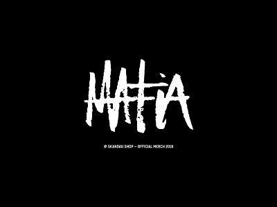 Mafia black brand branding calligraphy clothing dark logo logotype mafia merch song streetwear type typo typography