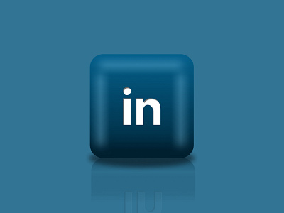 3D LinkedIn Icon vector