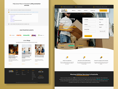 Move-In Connect Landing Page Design branding design figma figma design figma designing figma ui graphic design hero section home page design landing page landing page design move in connect movers design concept ui ui ux ui ux design ui design ux design