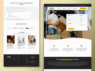 Move-In Connect Landing Page Design branding design figma figma design figma designing figma ui graphic design hero section home page design landing page landing page design move in connect movers design concept ui ui ux ui ux design ui design ux design