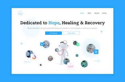 Medi Hero Section ui