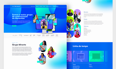 Landing Page - Grupo Mirante branding graphic design grupo mirante site tv mirante ui