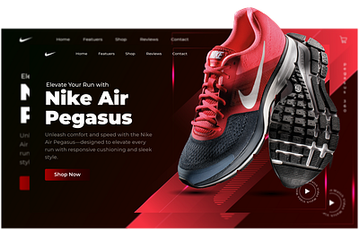 Nike Shoes Landing Page 🏃‍♂️ landingpage nike shoedesign sneakerstyle trendydesign webdesign