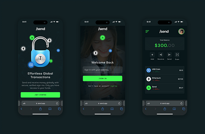 Send- A wallet mobile redesign ui