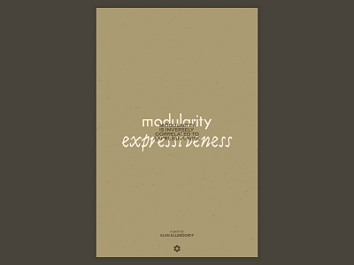 Modularity vs Expressiveness graphic design modularity poster quote texture typography